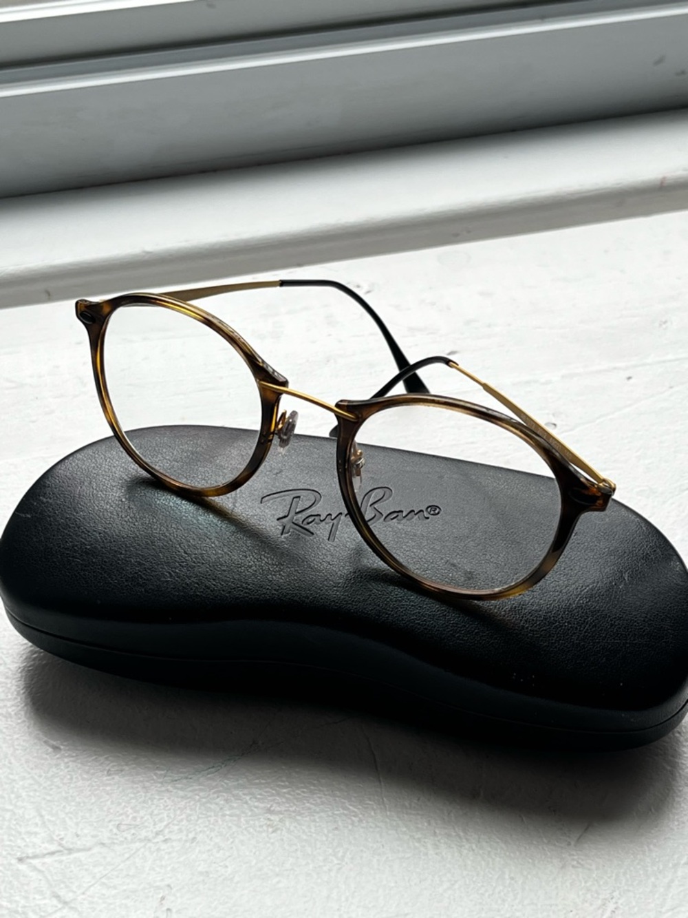 Ray-Ban Yellow/Gold Slim Temple Optical Frames